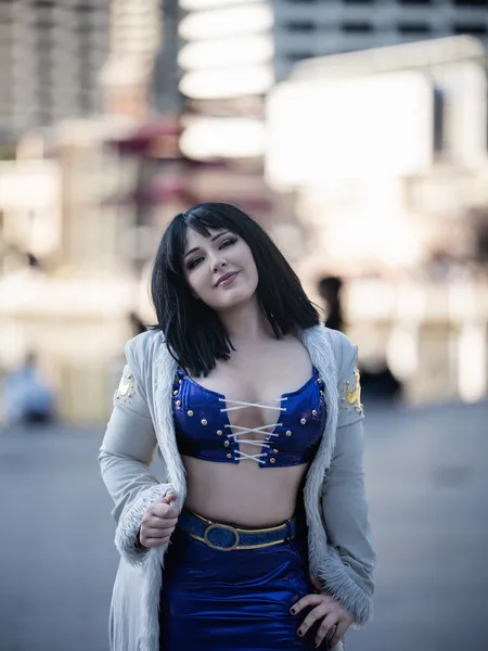 Blue Satin Portrait